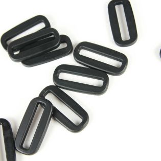 Rechteckring - Kunststoff - schwarz - 30 mm