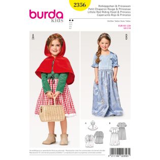 Schnittmuster - burda kids - Rotkäppchen – Prinzessin – Kleid – Cape - 2356