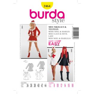 Schnittmuster - burda style - Miss Nikolaus, Teufel - 2464