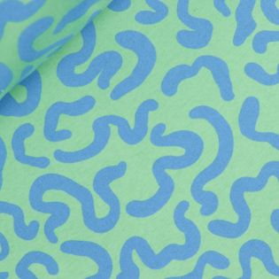 Sweatshirt - Snake - lindgrün - blau 
