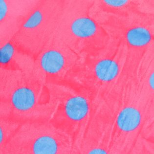 Wellnessfleece - pink-türkis - Punkte