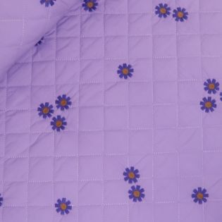 Stepper - Karo - Blumen in flieder