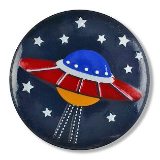 Öse - 13 mm - Kinderknopf - UFO - blau