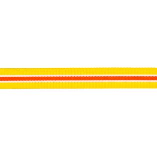 Ripsband - 16 mm - Streifen - gelb-orange