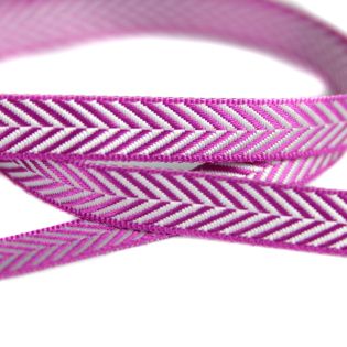 Webband - Fischgrat - schmal - lila