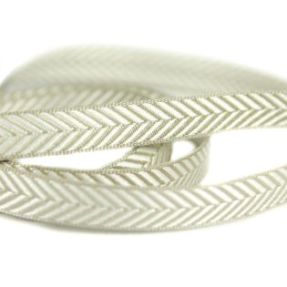 Webband - Fischgrat - breit - silber