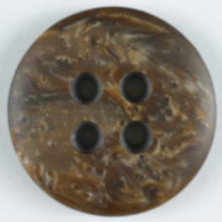 4-Loch-Knopf - 28 mm - braun marmoriert