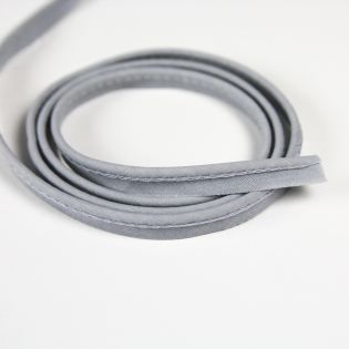 Paspelband mit Seele - uni - silbergrau