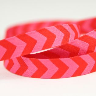 Webband - Chevron - rot, pink