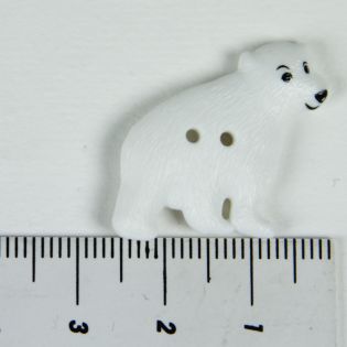 2-Loch-Knopf - Eisbär - 32 mm