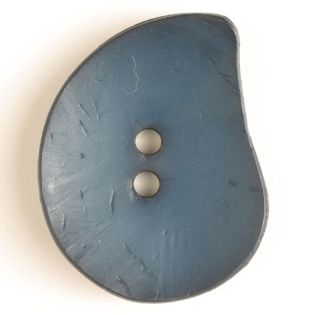 2-Loch-Knopf - 50 mm - Blatt - rauchblau