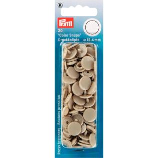 Prym Color Snaps Druckknöpfe 30 Stück rund 12,4mm - beige