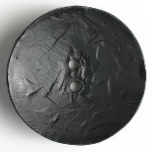 2-Loch-Knopf - 60 mm - rund - schwarz