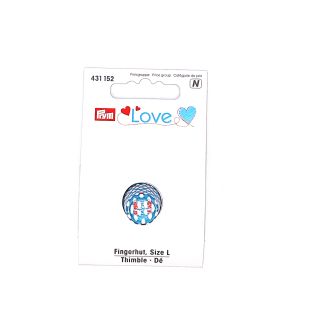 Prym Love - Fingerhut - Größe L - petrol-weiß-rot