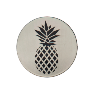 Metallknopf - Öse - Ananas - 25 mm