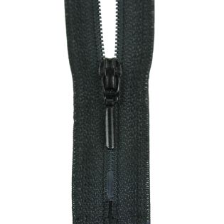 Reißverschluss Opti - S40 - 40cm - Tropfenschieber - nicht teilbar - schwarz
