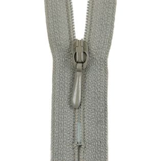 Reißverschluss Opti - S40 - 60cm - Tropfenschieber - nicht teilbar - grau