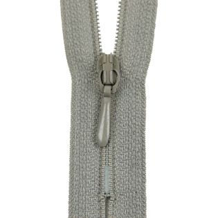 Reißverschluss Opti - S40 - 30cm - Tropfenschieber - nicht teilbar - grau