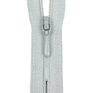 Reißverschluss Opti - S40 - 25cm - Tropfenschieber - nicht teilbar - silber