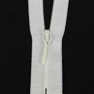 Reißverschluss Opti - S40 - 60cm - Tropfenschieber - nicht teilbar - wollweiß