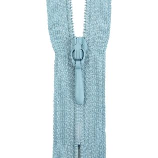 Reißverschluss Opti - S40 - 25cm - Tropfenschieber - nicht teilbar - babyblau