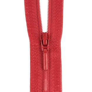 Reißverschluss Opti - S40 - 30cm - Tropfenschieber - nicht teilbar - signalrot