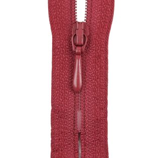 Reißverschluss Opti - S40 - 30cm - Tropfenschieber - nicht teilbar - himbeere