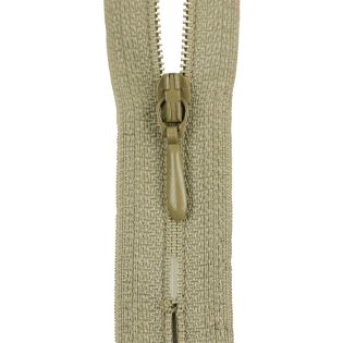Reißverschluss Opti - S40 - 25cm - Tropfenschieber - nicht teilbar - khaki