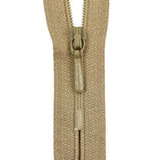 Reißverschluss Opti - S40 - 30cm - Tropfenschieber - nicht teilbar - latte