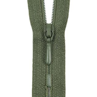 Reißverschluss Opti - S40 - 40cm - Tropfenschieber - nicht teilbar - oliv