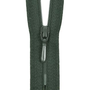 Reißverschluss Opti - S40 - 50cm - Tropfenschieber - nicht teilbar - jägergrün