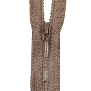 Reißverschluss Opti - S40 - 60cm - Tropfenschieber - nicht teilbar - ocker