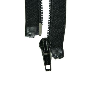 Reißverschluss Opti - S60 - 55cm - Fuldaschieber - teilbar - schwarz