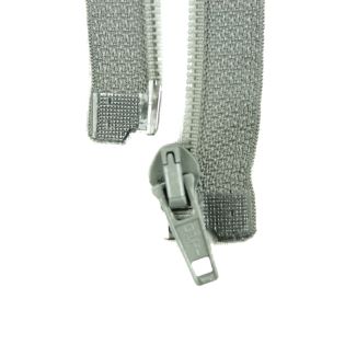 Reißverschluss Opti - S60 - 50cm - Fuldaschieber - teilbar - grau
