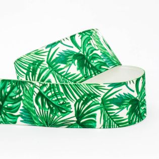 Gummiband - 35 mm - Palmen - grün