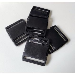 Steckschnalle - flach - 40 mm - schwarz
