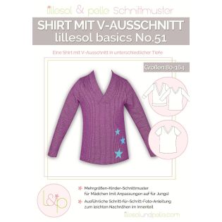 Schnittmuster - Lillesol & Pelle - Basics No. 51 - Shirt mit V-Ausschnitt