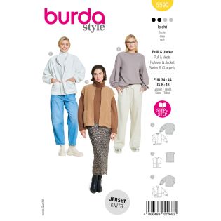 Schnittmuster - burda style - Pullover, Weste & Jacke - 5590