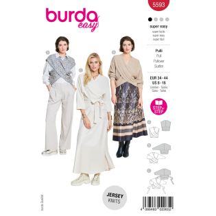 Schnittmuster - burda easy - Pullover in Wickeloptik - 5593
