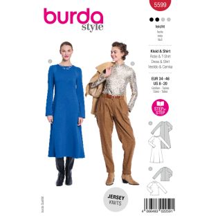 Schnittmuster - burda style - Midi Schlupfkleid & Lamé-Shirt - 5599
