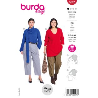 Schnittmuster - burda easy - Pullover optional mit Schalkragen - 5612
