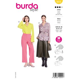 Schnittmuster - burda style - Langarmblusen mit Kragen - 5615