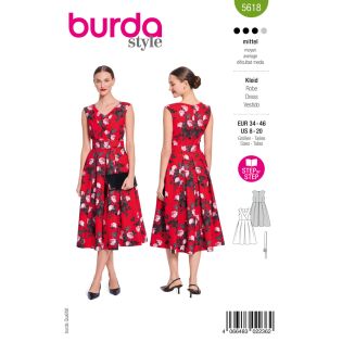 Schnittmuster - burda style - Jubiläums-Modell A-Linien-Kleid "Sophia" - 5618