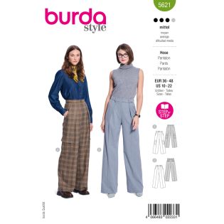 Schnittmuster - burda style - Weite Bundfaltenhosen - 5621