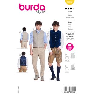 Schnittmuster - burda style - Herren Trachtenwesten - 5624