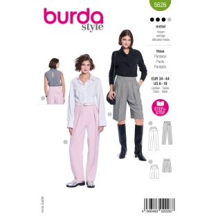 Schnittmuster - burda style - Bundfalten- & Bermudahose - 5626
