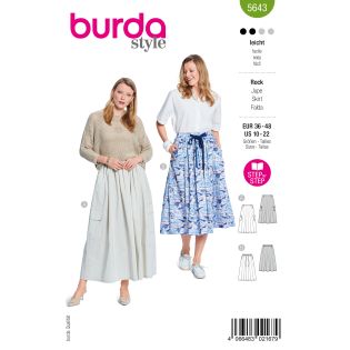 Schnittmuster - burda style - Faltenröcke - 5643