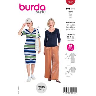 Schnittmuster - burda style - Jerseykleid & Bluse - 5658