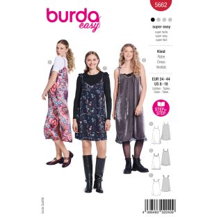 Schnittmuster - burda easy - Trägerkleider in 3 Varianten - 5662