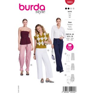 Schnittmuster - burda style - Jubiläums-Modell raffinierte Hosen "Carolyn" - 5663